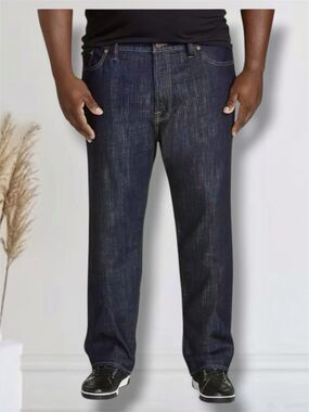 Lucky Brand 181 Relaxed Straight Men's Dark Blue Jeans Size 40x30